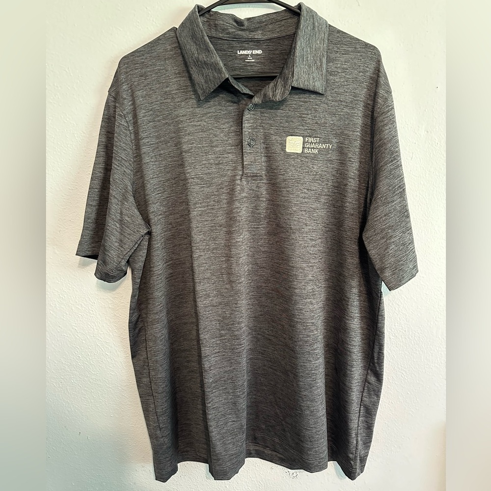 First Guaranty Bank Collared Stretch Fit Polo Shirt